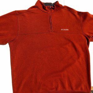 Columbia Orange Quarter Zip Sweater Size-XL